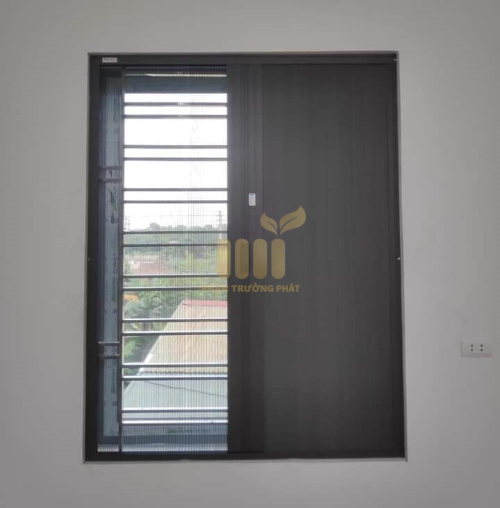 Cửa Lưới Xích Không Ray Kết Hợp Rèm Tổ Ong