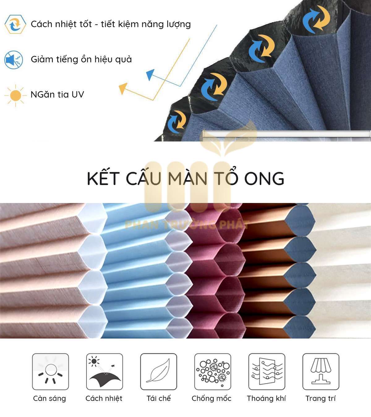 Ứng dụng trong nhà ở, văn phòng và công trình xanh của rèm tổ ong